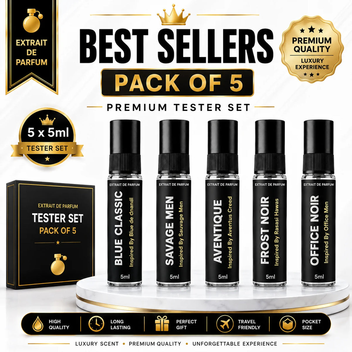Sparkline Perfume Tester Set – 5ML Each | Try Before You Buy