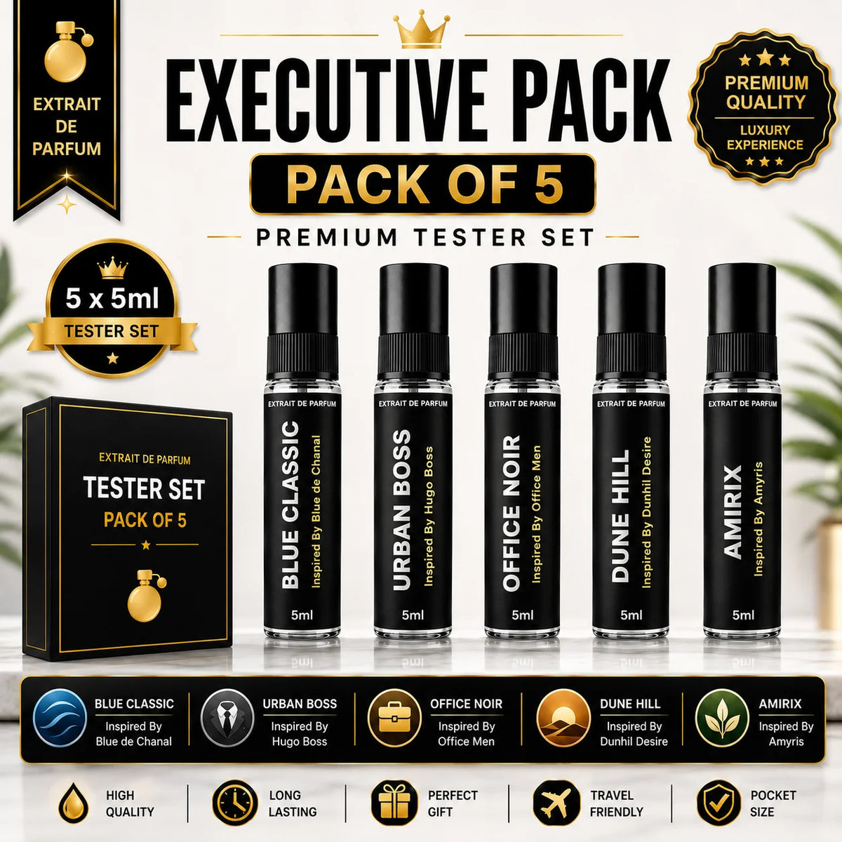 Sparkline Perfume Tester Set – 5ML Each | Try Before You Buy