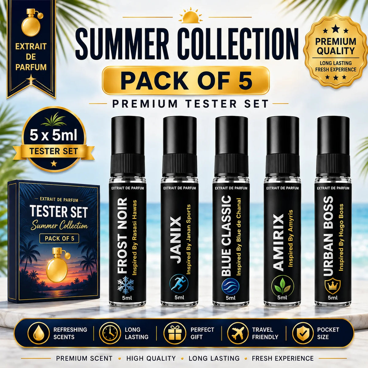 Sparkline Perfume Tester Set – 5ML Each | Try Before You Buy