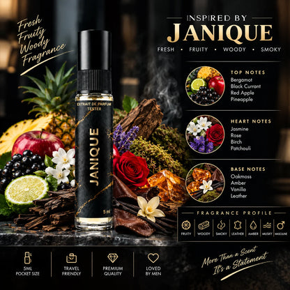 Impression of Janan J | 5ml Perfume Tester for Men | Fruity Woody Smoky