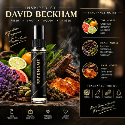 Impression of David Beckham | 5ml Perfume Tester for Men | Fresh Spicy Woody