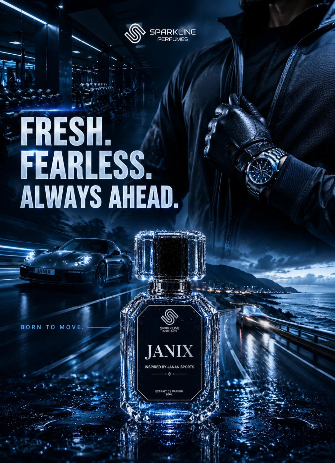 Janan Sport Inspired Perfume | 50ml Extrait De Parfum | Sparkline